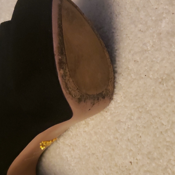 PRADA SIZE 38 1/2 COLOR BLACK SUEDE 100%AUTHENTIC USED ITEM - Picture 6 of 11